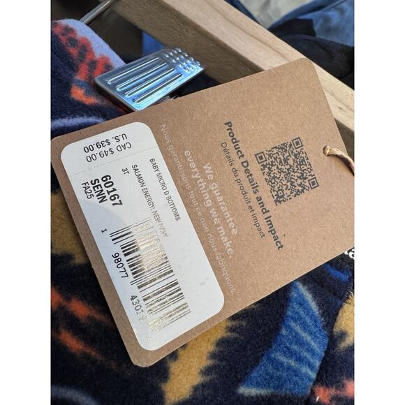 Patagonia Baby Micro D Bottoms Fleece Pull On Pants Sz 3T NWT $40 MSRP - Picture 3 of 12